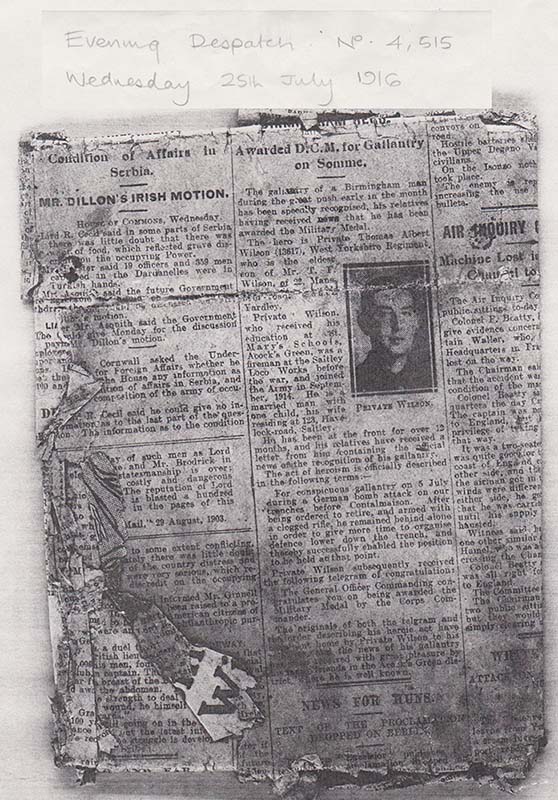 <p>Evening Dispatch 25th July 1916.